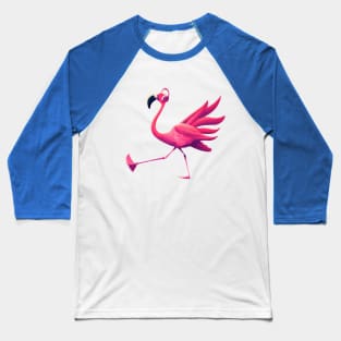 a flamingo listening to music Baseball T-Shirt